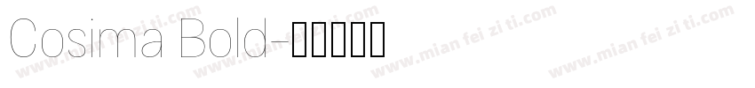 Cosima Bold字体转换